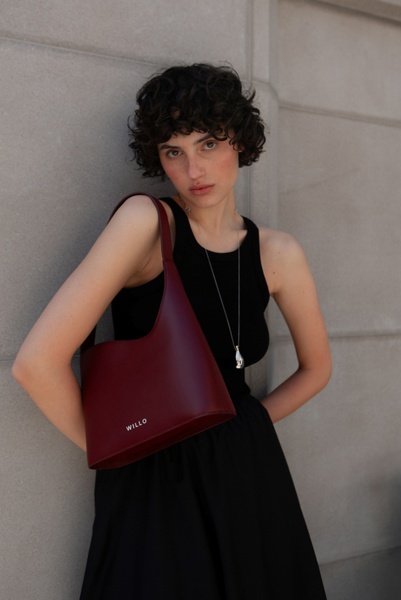 Wave bag burgundy