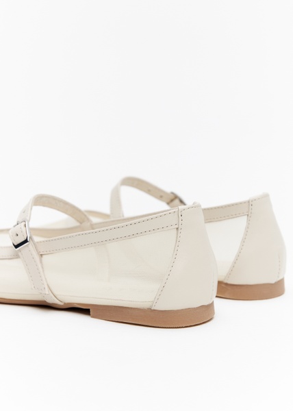 Rosalind semi-transparent ballet flats light beige