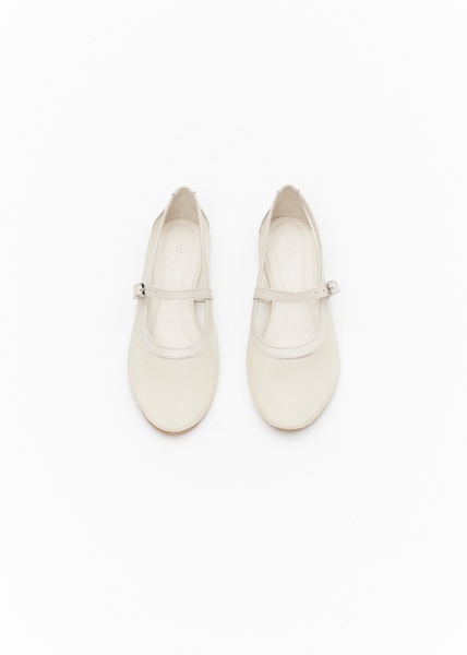 Rosalind semi-transparent ballet flats light beige